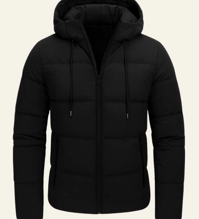 Men's Quilted Hooded Puffer Jacket