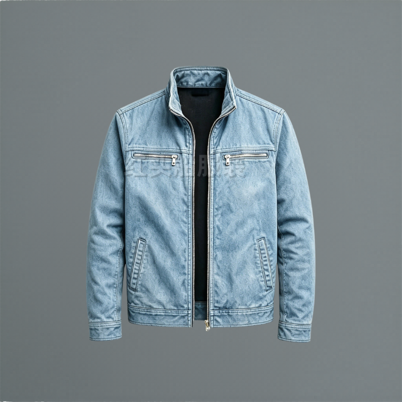 Cotton Zip Front Utility Jacket