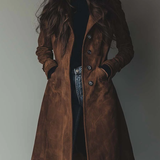 Long Double-Breasted Tailored Coat
