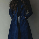 Long Double-Breasted Tailored Coat