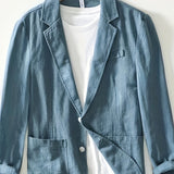 Cotton Lapel Jacket for Men