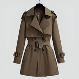 Cotton Blend Belted Trench Coat
