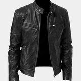Faux Leather Zip Pocket Jacket