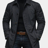 Quilted Lined Men's Weather Coat
