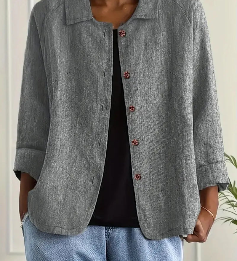Textured Button-Front Women's Jacket