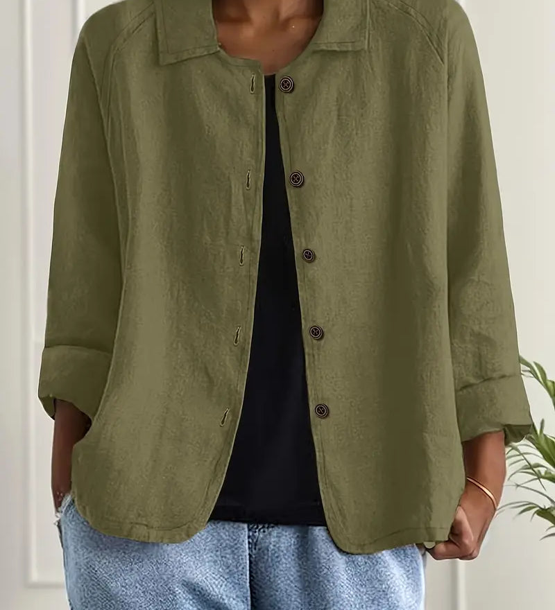 Textured Button-Front Women's Jacket