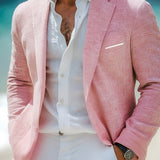 Cotton Lapel Blazer for Men