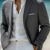 Cotton Lapel Blazer for Men