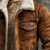 Sherpa-Lined Vintage Jacket for Men