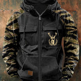 Multi-Pocket Camouflage Zip Hoodie