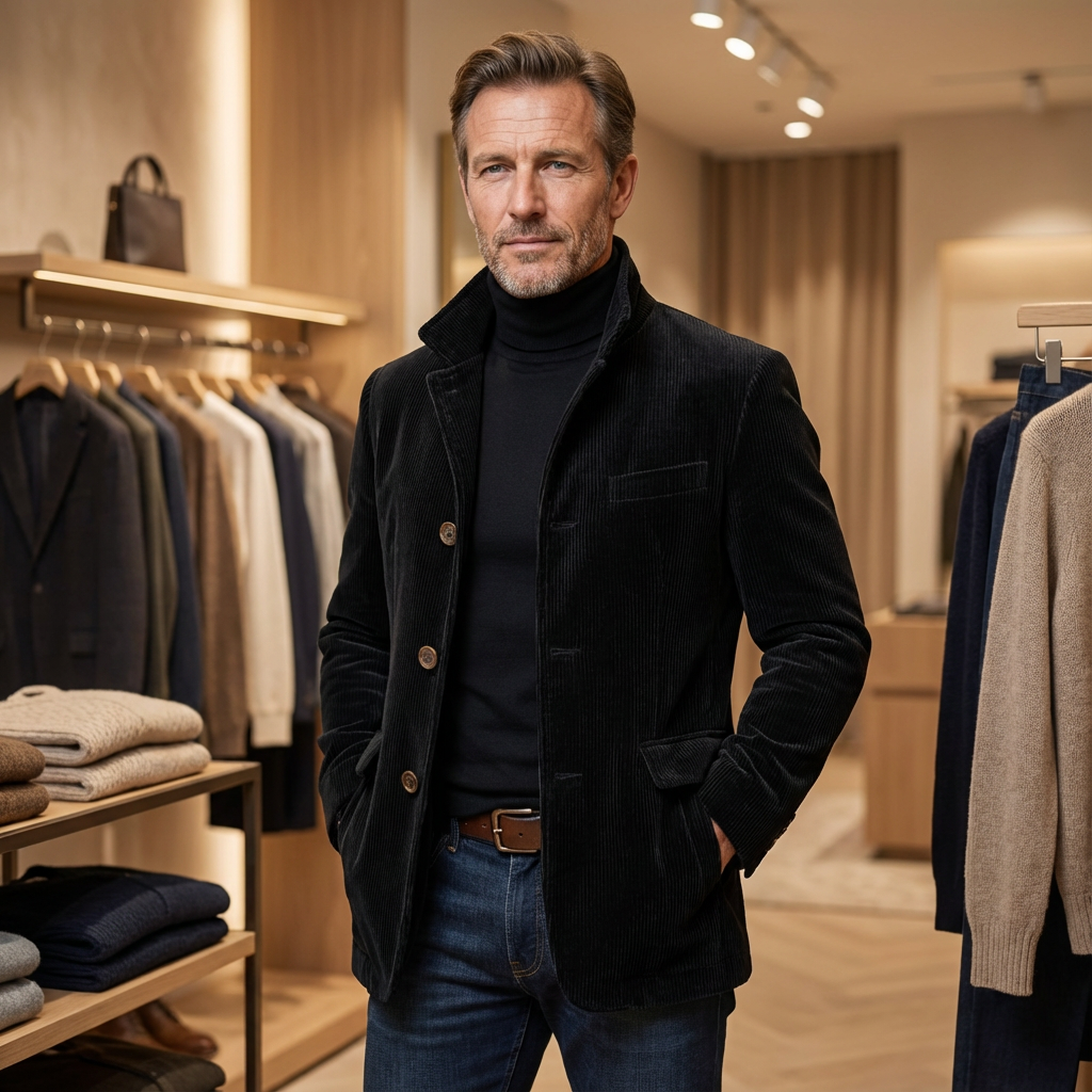 Corduroy Structured Jacket for Men