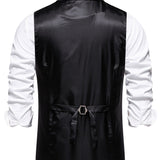 Men's Tweed Patchwork Formal Vest
