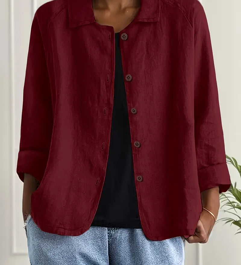 Textured Button-Front Women's Jacket