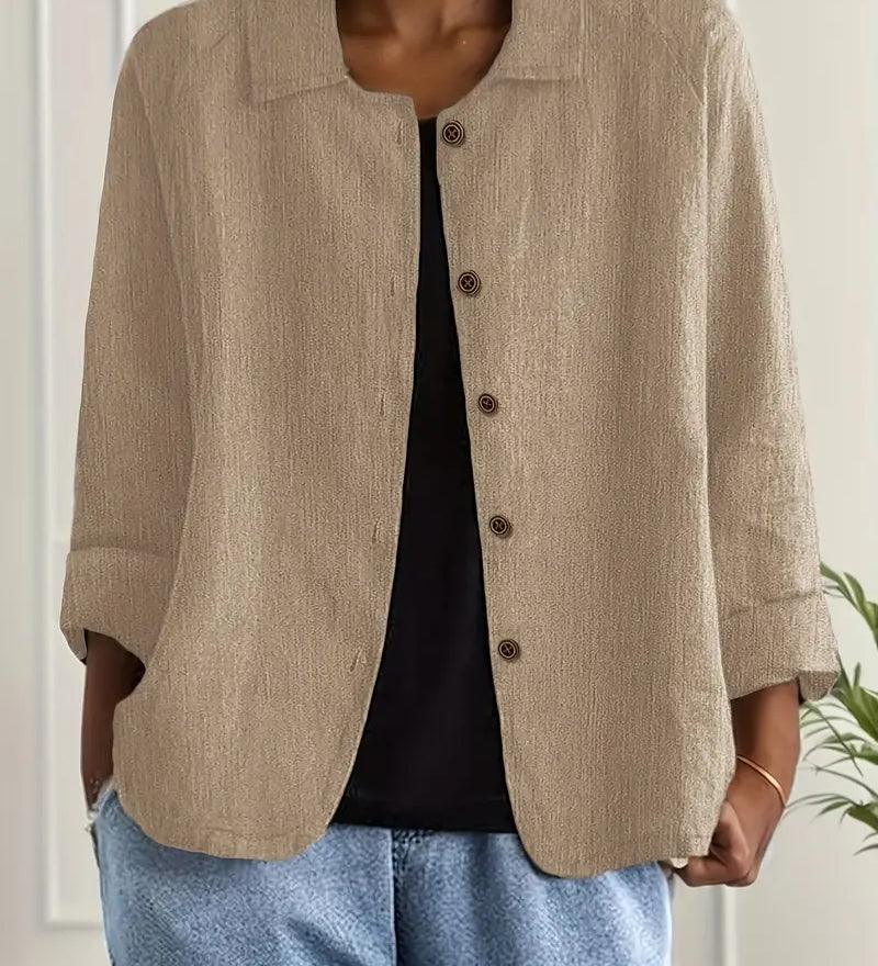 Textured Button-Front Women's Jacket
