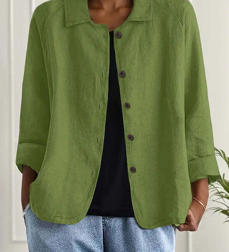 Textured Button-Front Women's Jacket