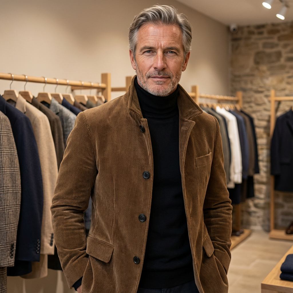 Corduroy Structured Jacket for Men