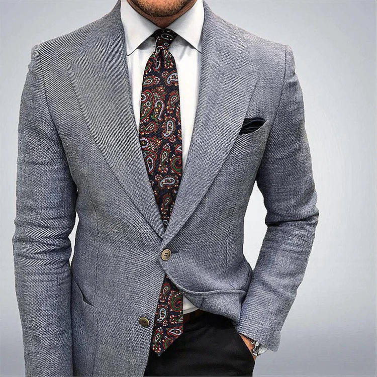 Textured Lightweight Blazer Jacket