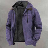 Insulated Hooded Polyester Men's Coat