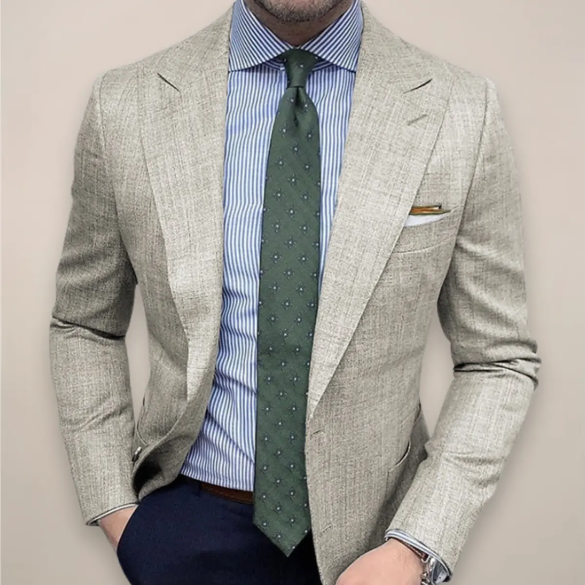 Textured Lightweight Blazer Jacket