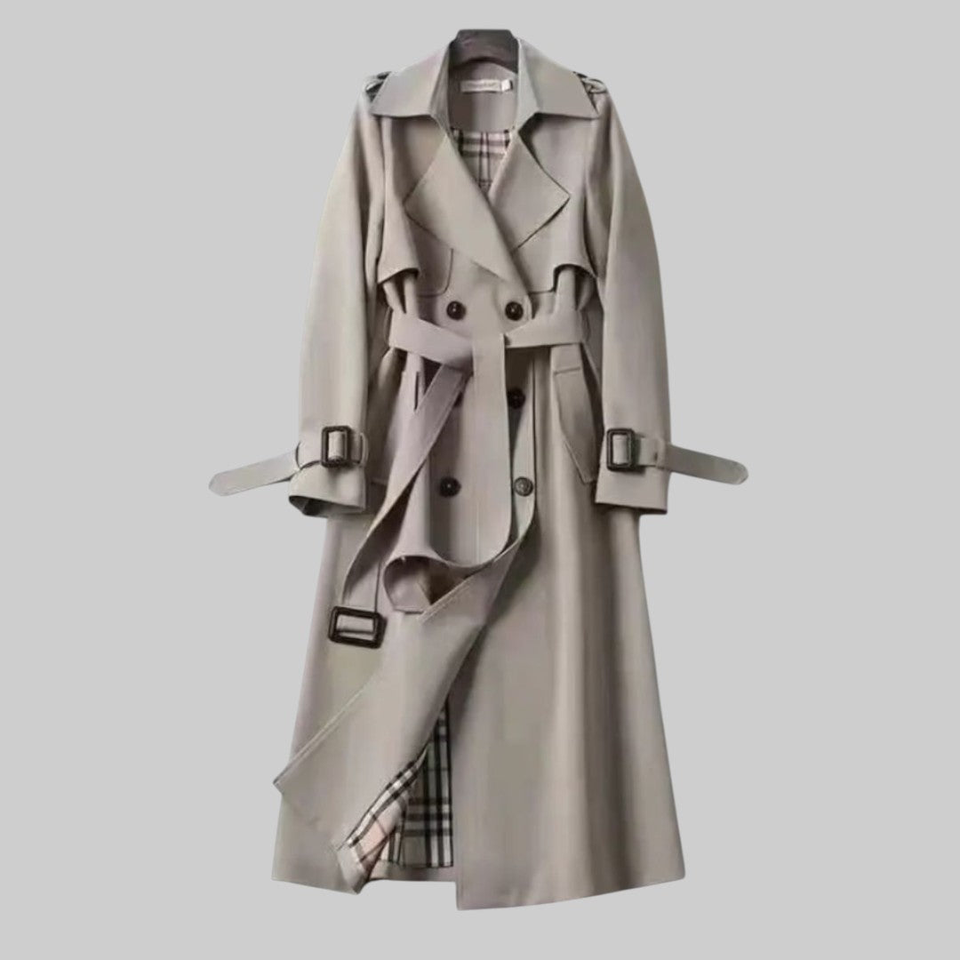 Belted Double-Breasted Trench Coat
