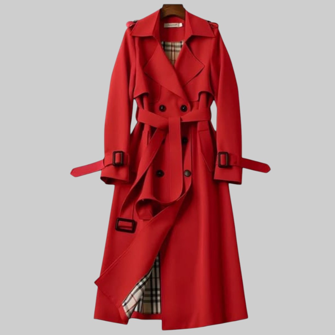 Belted Double-Breasted Trench Coat