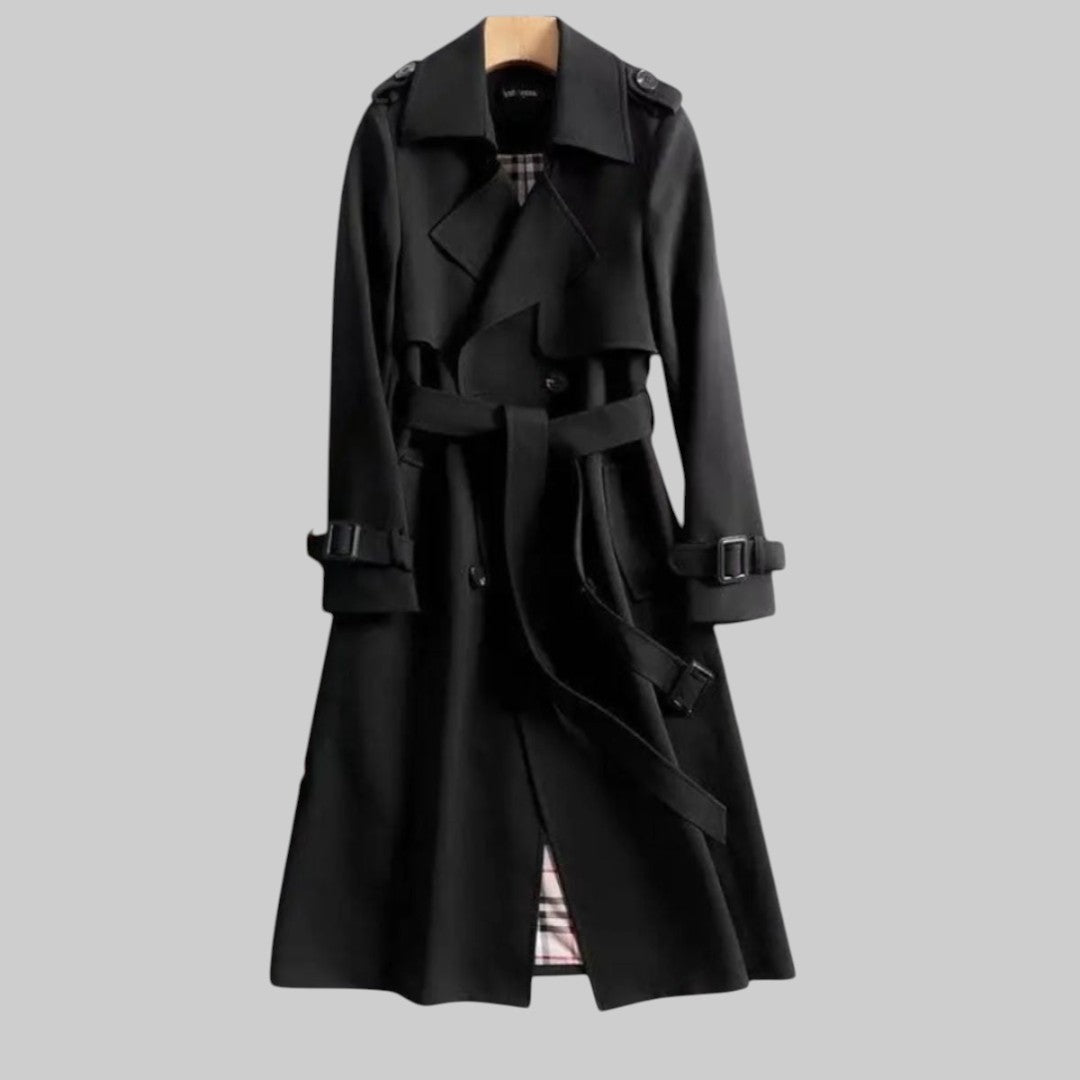 Belted Double-Breasted Trench Coat
