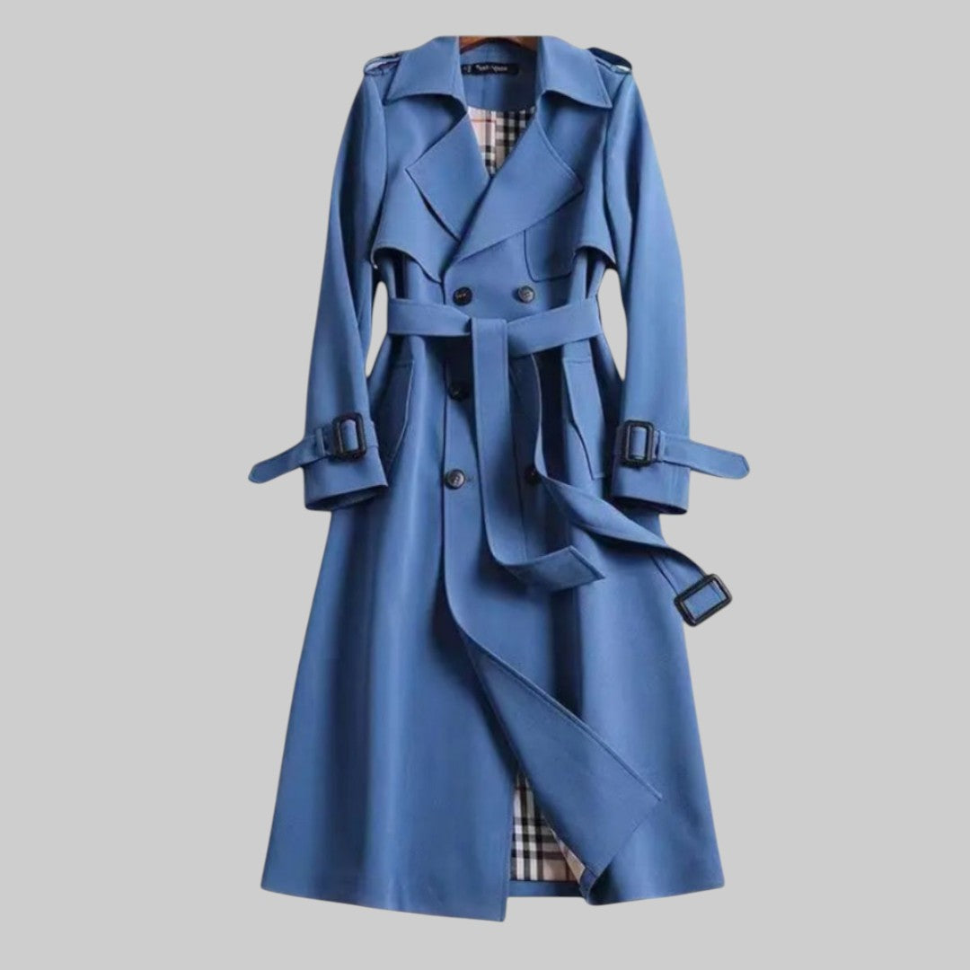 Belted Double-Breasted Trench Coat