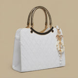 Shoulder Bag with Braided Handles