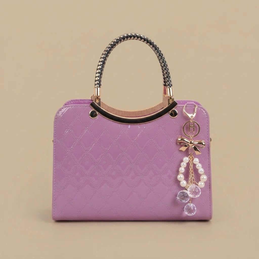 Shoulder Bag with Braided Handles