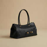 Shoulder Bag with Gold Accents