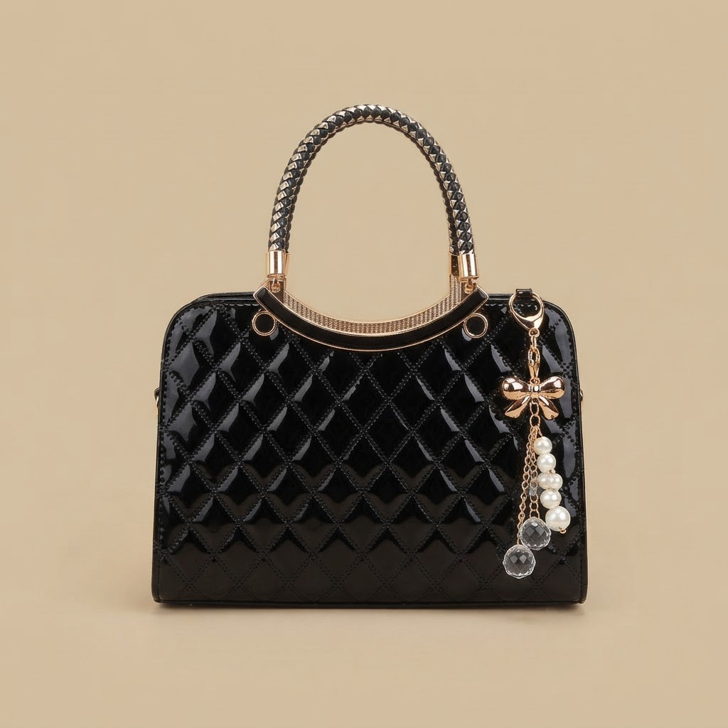 Shoulder Bag with Braided Handles
