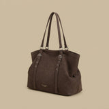 Tote Bag with Pleated Front