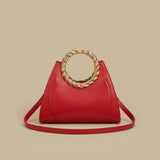 Hobo Bag with Gold Ring Handle