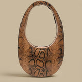 Clutch Bag with Snake Texture