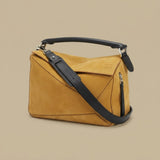 Tote Bag with Suede Finish