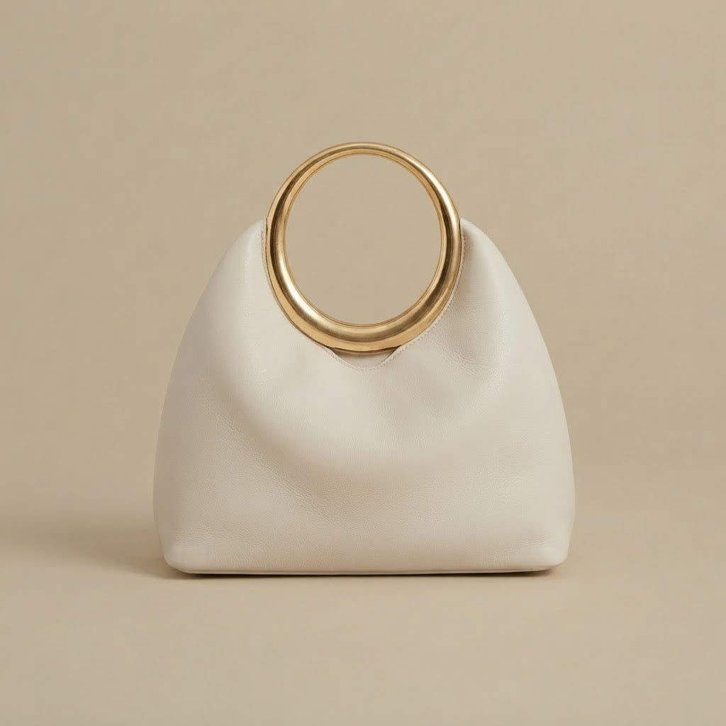 Hobo Bag with Metal Rings
