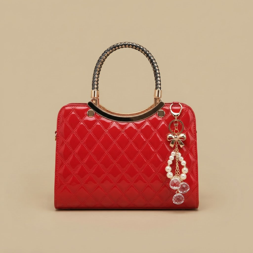 Shoulder Bag with Braided Handles