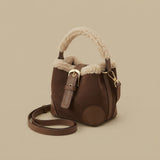 Crossbody Bag with Plush Handle