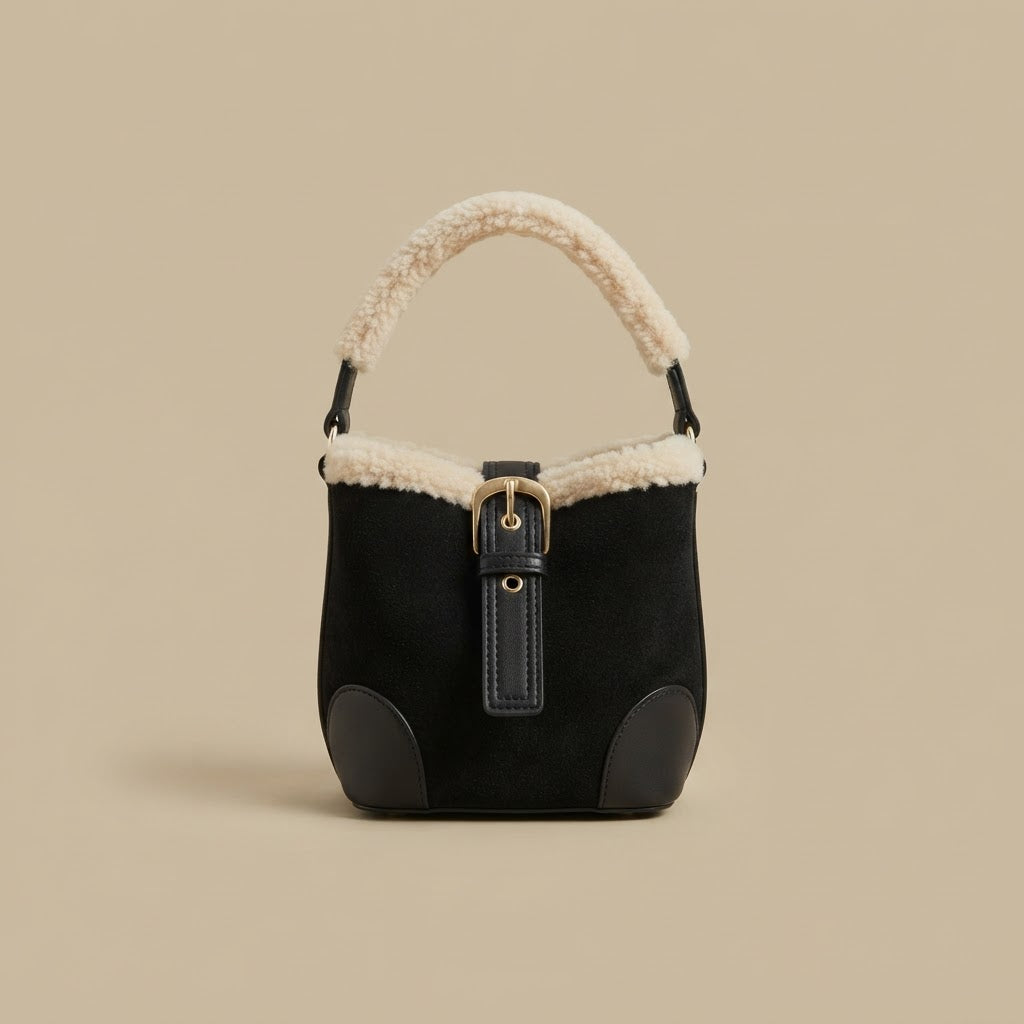 Crossbody Bag with Plush Handle