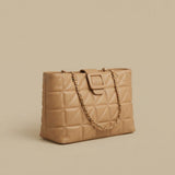 Shoulder Bag with Quilted Chain