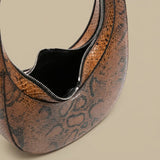 Clutch Bag with Snake Texture