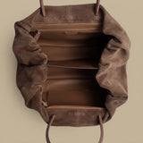 Tote Bag with Brushed Leather