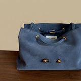 Shoulder Bag with Gold Accents